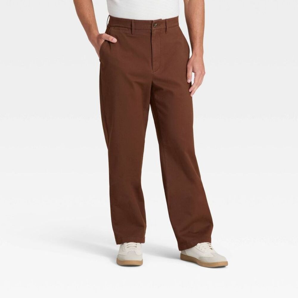 Men's Every Wear Relaxed Fit Chino Pants - Goodfellow & Co Brown 40x32